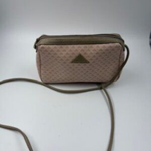 Vintage 1980's Liz Claiborne Pink Monogram Crossbody Purse